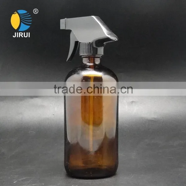 16oz 500ml Amber Boston Round Glass Bottle 500ml With Trigger photo-4