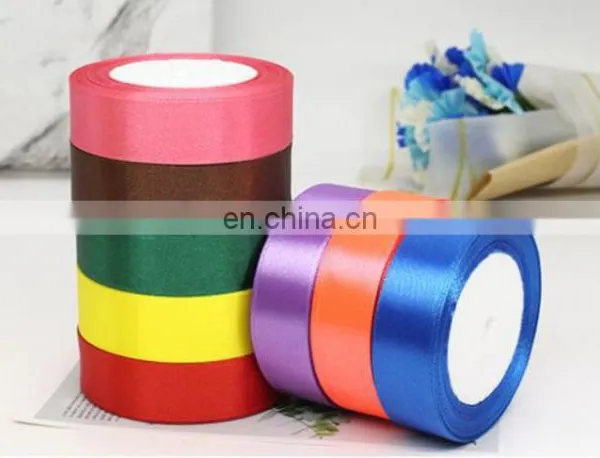 Wholesale Factory Large Stocked Custom Solid 196 Color 3-100 mm Wide Single Double Face Polyester Satin Christmas Ribbon Roll photo-4