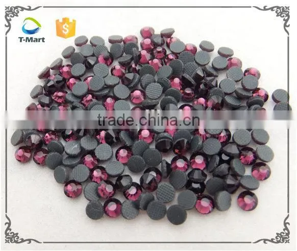 2mm-8mm Top Quality Deep Purple Iron on Rhinestone photo-2