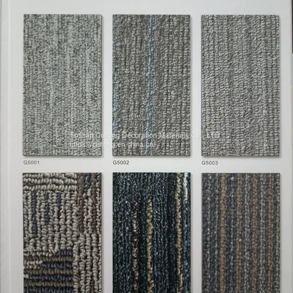 Guangdong Wholesale Engineering PVC Floor 2mm Carpet Grain LVT Floor Square Stone Plastic Floor Tile Dryback Floor Glue photo-5