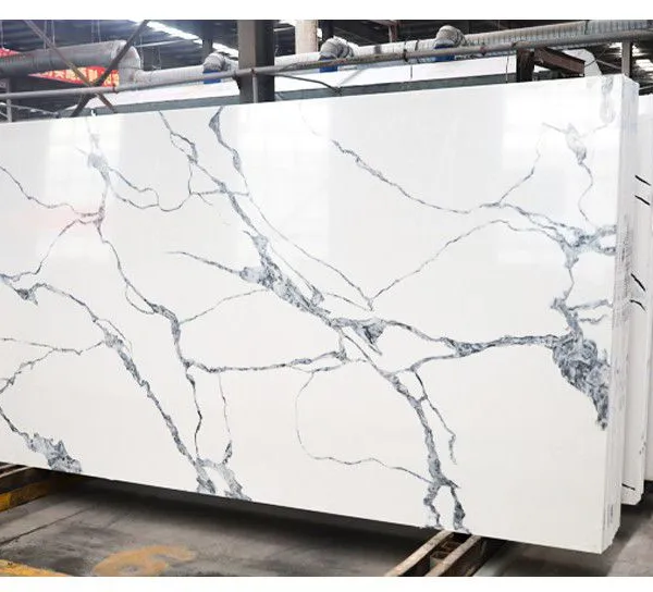 Code：8031，Calacatta Artificial Stone Quartz Slab Kitchen Countertops photo-2