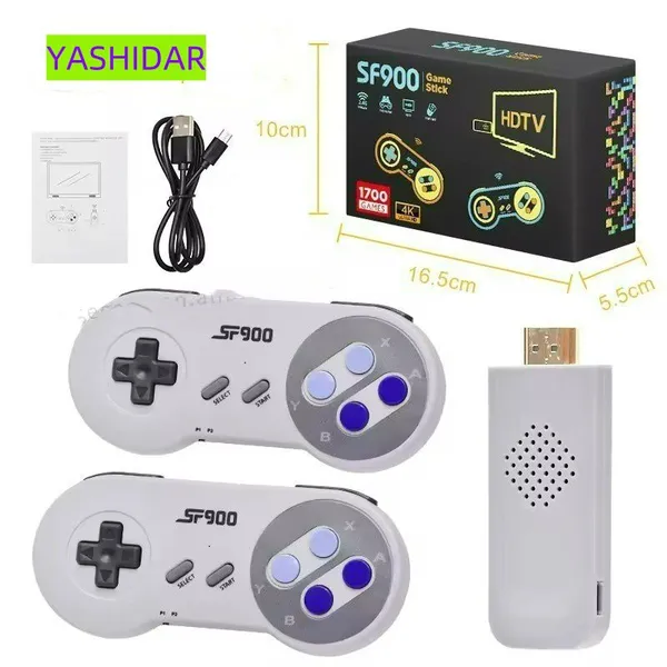 Sf900 Игральная джойстик 4k Черный бокс 16-битный