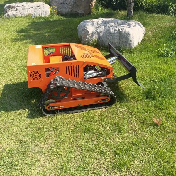 Industrial Grade Gasoline Engine Brushless DC Motor Rubber Track Remote Controlled Residential Slope Mower photo-3