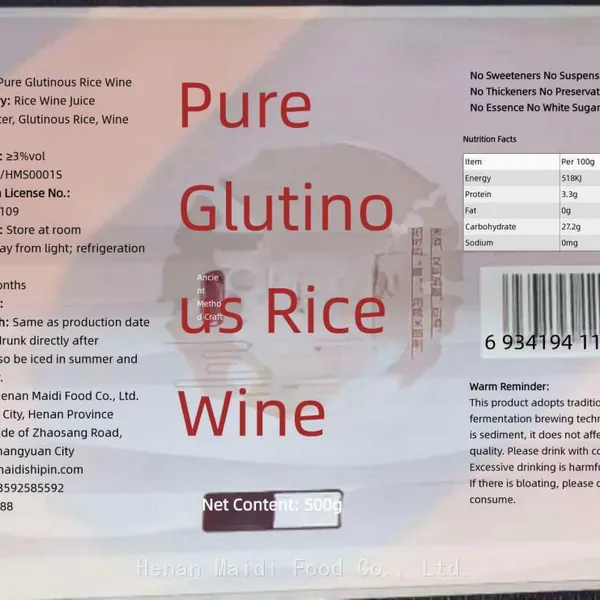Chinese Style Dessert Wine Sweet Glutinous Rice Brew for Pairing With Food photo-5