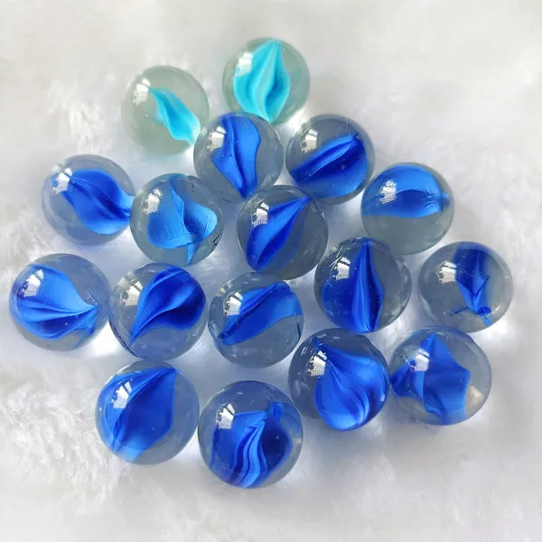 16mm x 25mm Cat's Eye High-White Three-Color Glass Marble Jumper Game Machine Use photo-3