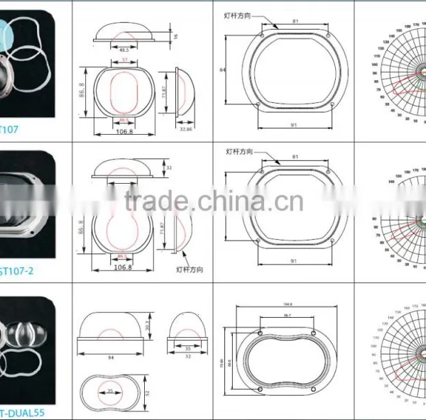 92mm 100W 120W 150W COB LED Optical Glass Lens photo-2