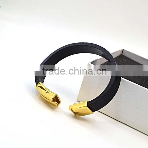 2016 New Fashion Customize Genuine Leather Bracelet For Man Magnetic Punk Bracelet photo-3