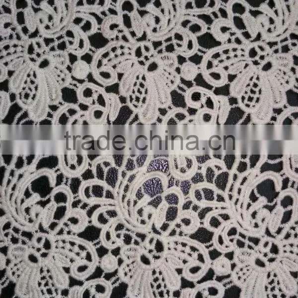 Promotion High Quality Embroidery Lace Cotton Fabric With Flower Pattern photo-5