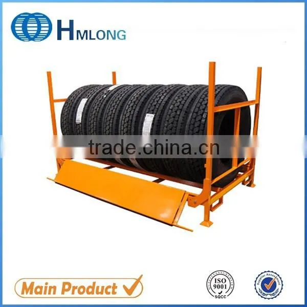 Stackable Auto Warehouse Metal Mobile Tire Rack photo-3