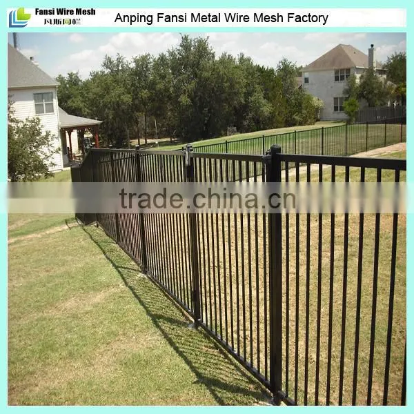 3 Rails 5ft High Commercial Black Powder Coated Pool Fence Supplier photo-5