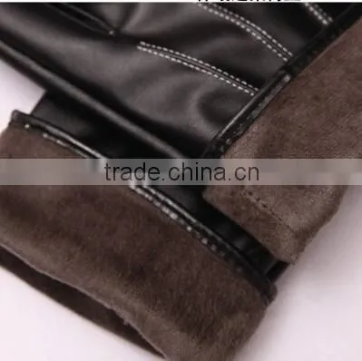 Leather Touch Screen Gloves , Use Device While Keeping Hands Warm ,Full Finger Gloves photo-4