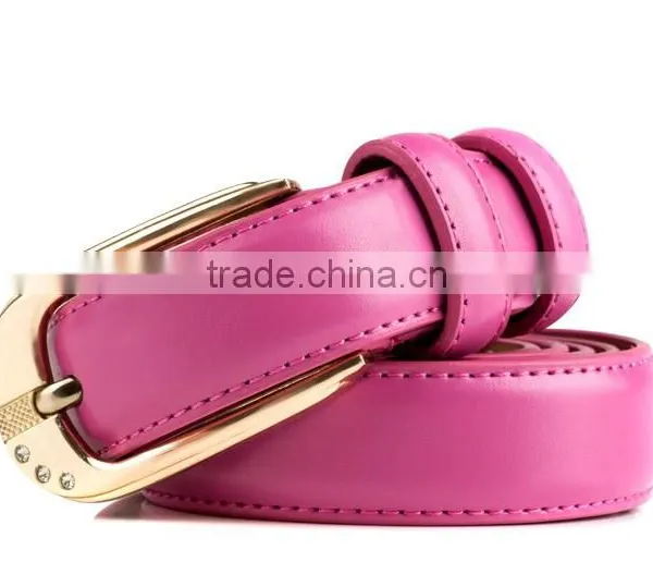 Fashion Metal Pin Buckle Genuine Leather Women Belts photo-3