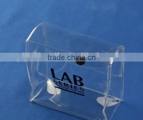 Wholesale Cheap Price Clear Pvc Plastic Bag With Snap Button Small Clear Plastic Cosmetic Bag With Snap Botton photo-4