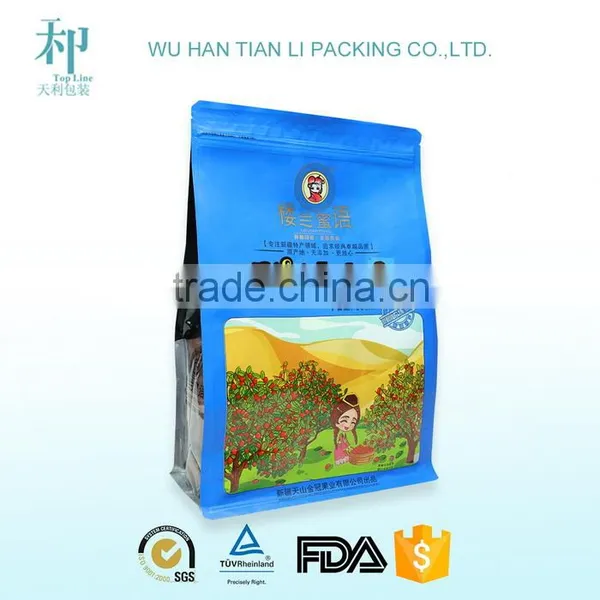 Hot Sale Biodegradable Customized Laminated Plastic Flat Bottom Pouch