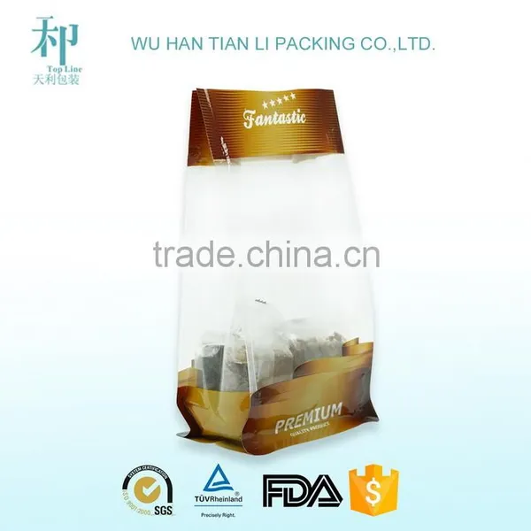 Best Quality Factory Price Laminated Clear Square Bottom Bag for Snack photo-2