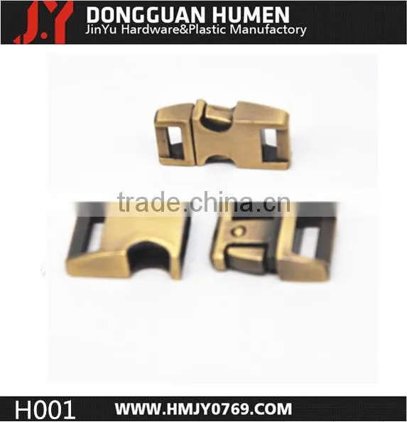 Metal Quick Release Buckle, 3/8 Metal Paracord Buckle With Anti Brass Color