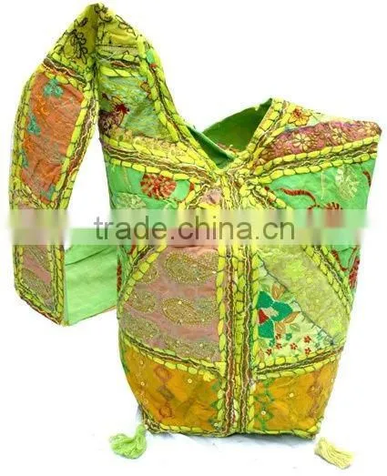 hobo hippe shoulder sling handmade pacthwork bucket design bag