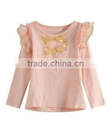 Cotton Stripes Hot Sale Kids Shirts Lovely Girls T Shirts Vertical Stripes Long Sleeves t Shirt Kids photo-6