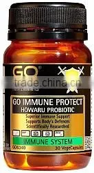 GO Healthy GO Immune Protect Howaru Probiotic Capsules 30