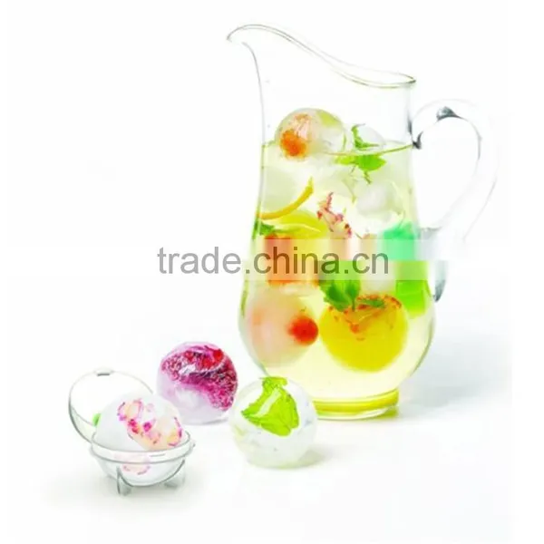 4pcs/set Plastic Novelty Lovely Round Ball Tray Mold Mould Party Bar Ice Cube Maker Ice Ball Tools photo-3