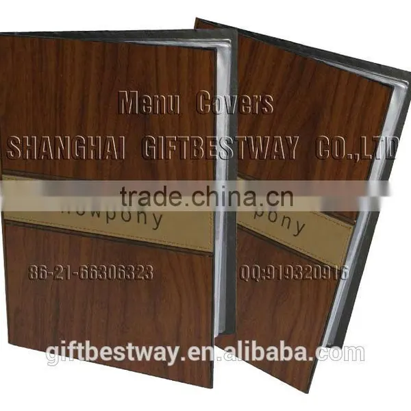 Restaurant Menu Covers Wood