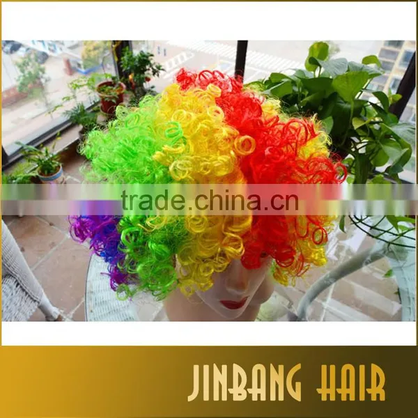 New Premium 2016 Wholesale Products Cosplay Wig Costume Ball Colorful Wig the World Cup Fans Wig photo-3