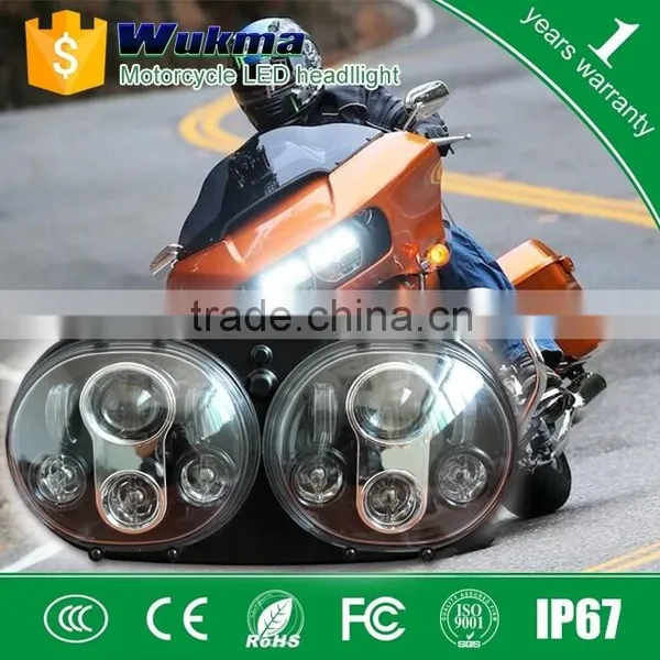 Newest Motorcycle Projector Daymaker LED Headlight Harley Road Glide photo-2