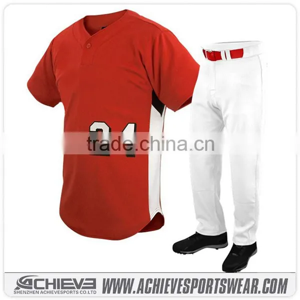 Wholesale Custom Sublimation Baseball Jersey Sublimation Full Button Baseball Jersey photo-4