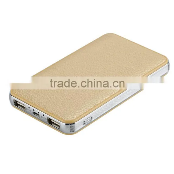 Nice Desing Leather Cover Powerbank 10000mAh Slim Polymer Power Bank High Capacity 8000mAh Fashion photo-3