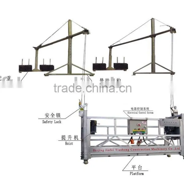 JIUHONG Rope Suspended Platform With Wheel