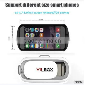Hot Selling Adjust Real Virtual Google Cardboard Virtual Reality 3D Vr Box Glasses