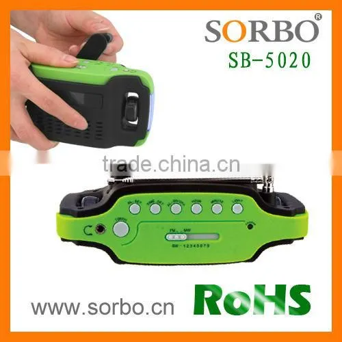 Best Selling AM FM Radio Outdoor Brightness Emergency Flashlight Powered By Solar and USB photo-4