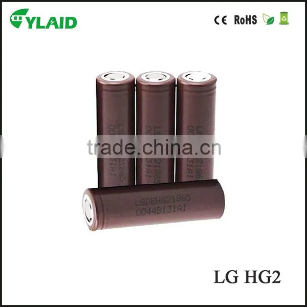 Hottest Fast Shipping New Update Original lg 18650 Hg2 Rechargeable Battery for Ecig Mods 2016