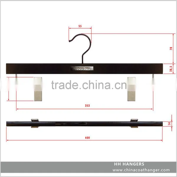 High Quality Wooden Bottom Hanger Pants Hanger for Wholesale photo-2