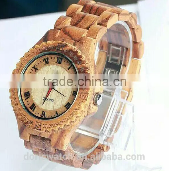 2015 New Arrival Bamboo Wooden Watch, Custom Logo Wood Watch