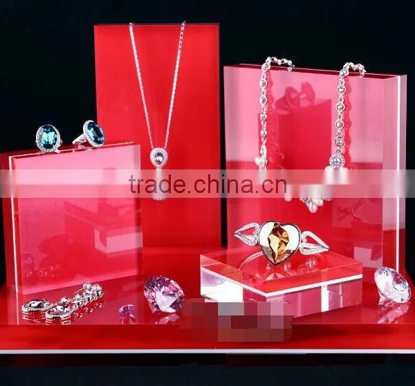 Fancy Colorful Centerpiece Acrylic Jewelry Display Block / Rook / Stand photo-2