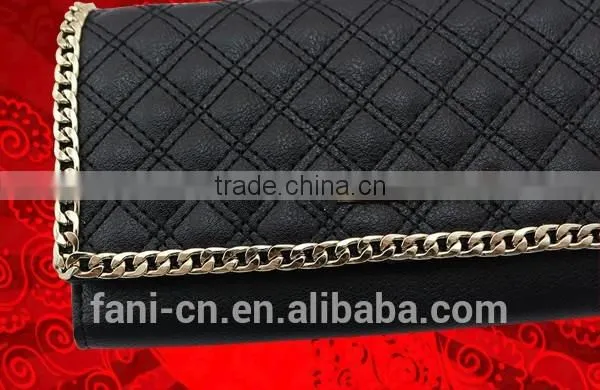 Luxury Style High Quality Leather Wallets for Lady With Chain and Hinge Design photo-3