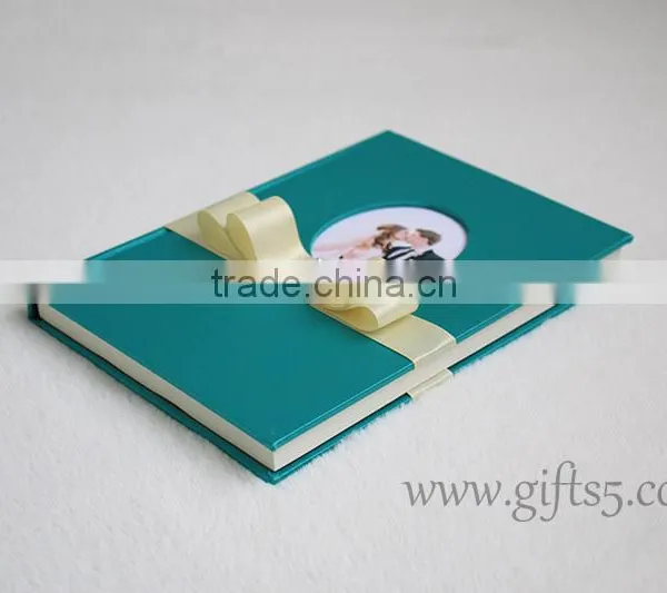 Unique Wedding Guest Book With Ribbon Bow photo-2