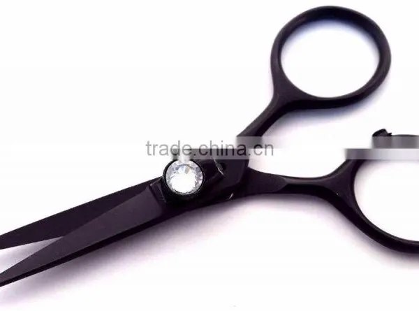 Fly Tying Razor Scissors 4" Gem Stone Knob Anodized Full Black Coating/Razor Scissors