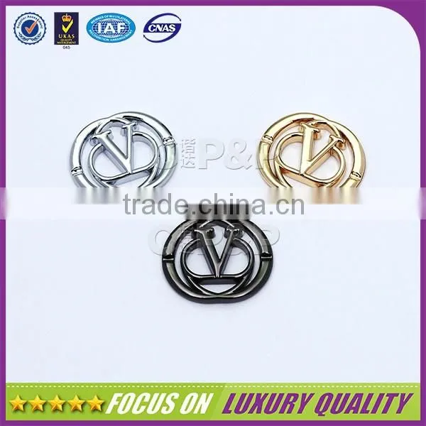 Beautiful Shiny Plating Custom Sewing Metal Badge for Clothing photo-3