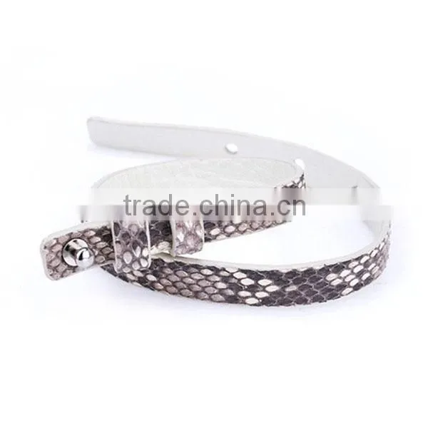 OEM ODM Genuine Leather Bangle Bracelet 100% Python Snakeskin Bracelet