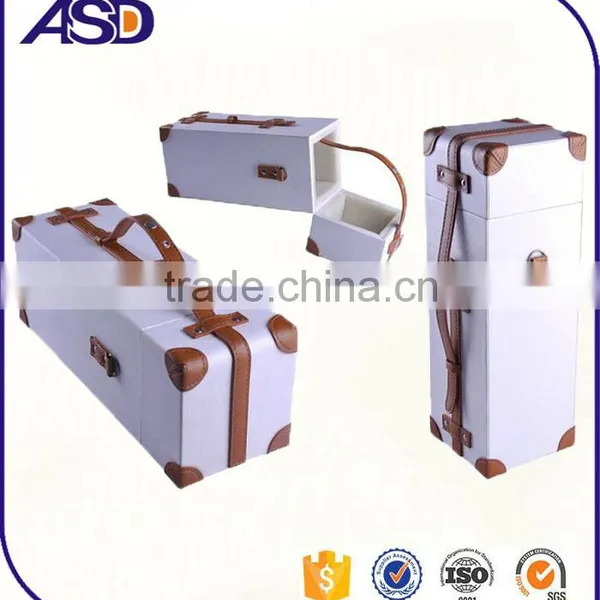High Quality Portable pu Leather One Bottle Wine Box/wine Gift Boxes
