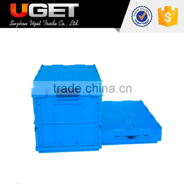 Made in China Stackable Injection Plastic Moving Crate With Lid for Sale photo-2
