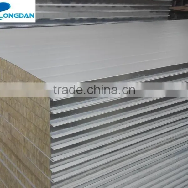 Fireproofing Materials Cheap Rock Wool Sandwich Roof Panels for Building photo-2