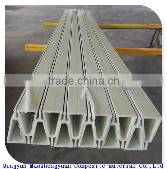 Trapezoidal Frp Plastic Slat Floor Beam/GRP FRP Beam Pultruded Profile photo-4
