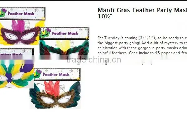 Mardi Gras Feather /feather Party Masks