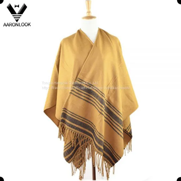 Hot Selling Stripe Pattern Big Woven Shawl