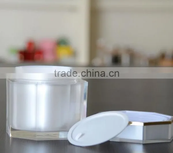 2016 Unique New High Quality Hexagon Acrylic Cream Jars photo-3