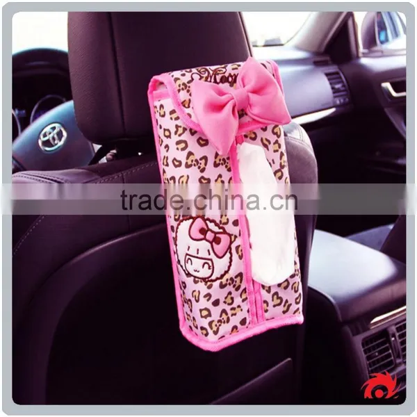 Leopard Pattern Car Sun Visor Seat Back Bracket Auto Tissue Box Holder photo-3
