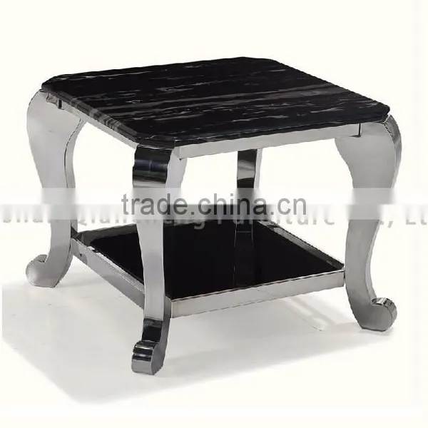 Most Popular Black Color Termpered Glass Side Table photo-5